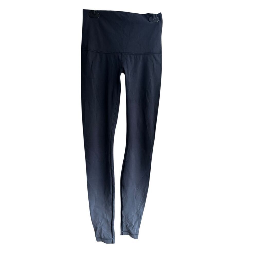 Lululemon 4 black gray smoke ombre align tight leggings yoga Pilates gym